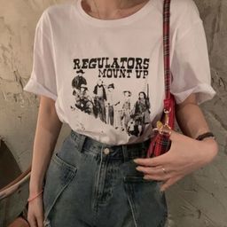 KPOP Women Graphic Printed Round Neck T-shirt-image-94