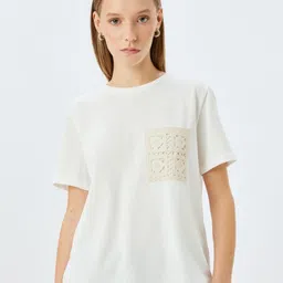 Koton Women Pockets T-shirt-image-38