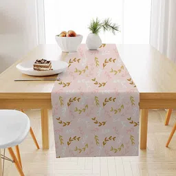 STITCHNEST Pink & White Printed Table Runner-51