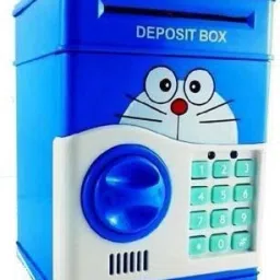 Mini ATM Safe Piggy Bank with Electronic Lock Cash Deposit Cartoon for Kids Coin Bank-image-30