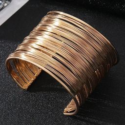 DIVASTRI Gold-Plated Stainless Steel Bangle-Style Bracelet-18