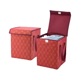 Aura Maroon Set of 2 Regular Multi-Utility Organisers-10