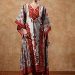 Varanga Women Floral Printed Kurta with Trousers-image-14