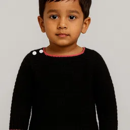WINDROP SOLUTIONS Kids Cable Knit Self Design Woollen Pullover-picture-48