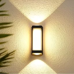DENICRAAS Black & Yellow Metal Contemporary Cylinder Shaped Wall Lamp-0