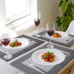 Lushomes 4-Pcs Grey Ribbed Pure Cotton Table Placemats-image-58