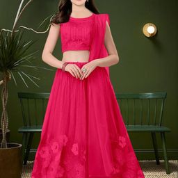F Plus Fashion Pink Net Lehenga Choli-picture-52