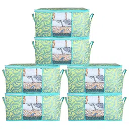 Kuber Industries Green Set of 6 Regular Multi-Utility Organisers-58