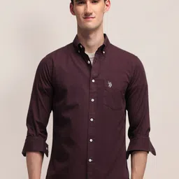 U.S. Polo Assn. Men Classic Button-Down Collar Solid Cotton Tailored Fit Casual Shirt-image-51