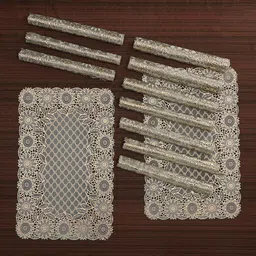 Kuber Industries Gold-Toned 12 Pieces Textured Anti-Slip Table Placemats-12