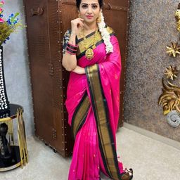 VILLAGIUS Ethnic Motifs Woven Design Zari Silk Cotton Designer Saree-image-93