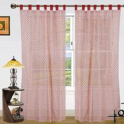 Dekor World Multicoloured Set of 2 Geometric Door Curtain-24