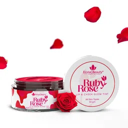 EcstaCBeauty Ruby Rose Long Lasting Lip & Cheek Glow Tint - 30 g - Red-10