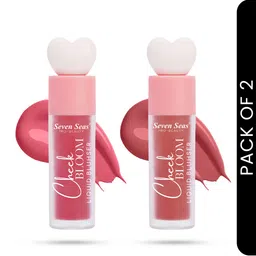 Seven Seas Set Of 2 Cheek Bloom Liquid Blusher And Lip Gloss- 5 g Each- 03 & 04-13