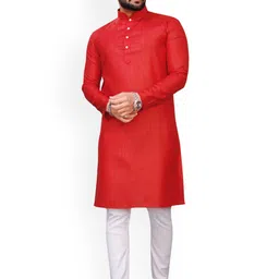 AKSHAT CREATION Men Mandarin Collar Straight Kurta With Pyjama-picture-11