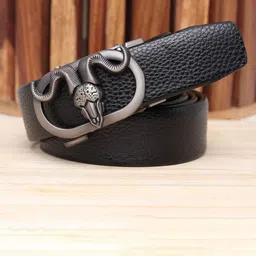 WINSOME DEAL Men Textured Slider Buckle Closure Belt-image-47