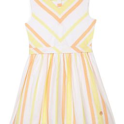 UNDER FOURTEEN Girls Striped Fit & Flare Above Knee Dress-image-6