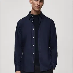 MANGO MAN Cotton Oxford Casual Shirt-image-10