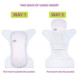 Bembika 4 Layer Cotton Nappy Inserts Pack Of 10 - White image 4