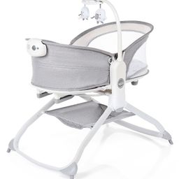 Mastela 6 In 1 Multi Function Rocker & Bassinet Animal Print - Grey image 4