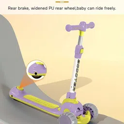 StarAndDaisy Kick Scooter With LED Wheels & Music, Foldable & Adjustable Handle Height image 4