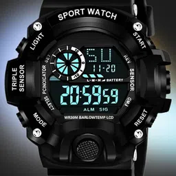 Hala Men Aluminium Dial & Straps Digital Sports Watch BLACK-SSA-5-65