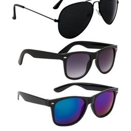 Arzonai Unisex Clear Lens & Black Sunglasses with-picture-9