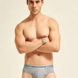 URBAN ADVENTURE Men Ultra Soft Basic Briefs 1UAM-014(LT GRY)-picture-27