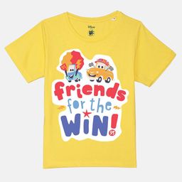YK Disney Boys Cars Printed Pure Cotton Applique T-shirt-image-70