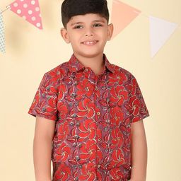 Fabindia Boys Opaque Printed Casual Shirt-image-77