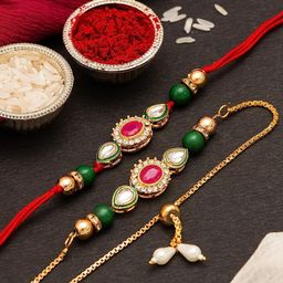 Anouk Set Of 2 Artificial Beaded Thread Rakhis-image-78