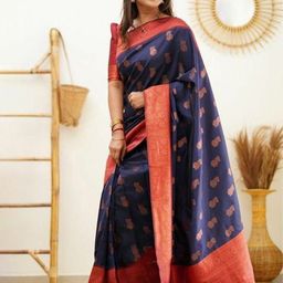 VILLE FASHION Ethnic Motifs Woven Design Zari Banarasi Saree-picture-38