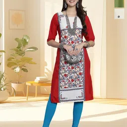 HERE&NOW Women Pack of 3 Floral Printed Daily Straight Kurtas-image-101
