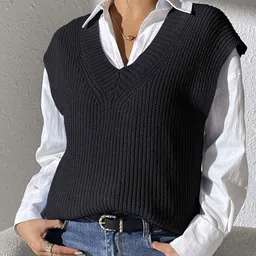 StyleCast Women Cable Knit Ribbed Sweater Vest-picture-35