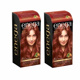 Enega Set Of 2 Creme Hair Color With Argan Oil 150 ml Each - Mahogany 5.50 image 1