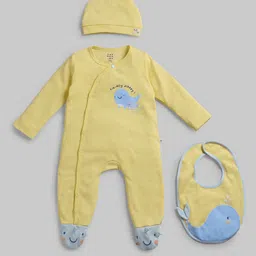 Ed-a-Mamma Baby Boys Pack of 3 Printed Sleepsuit-picture-3