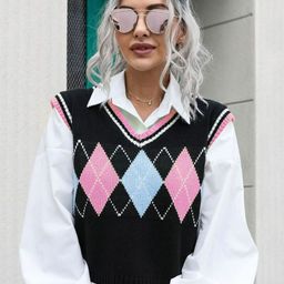 Oh Rare Women Chevron Crop Pullover-image-50