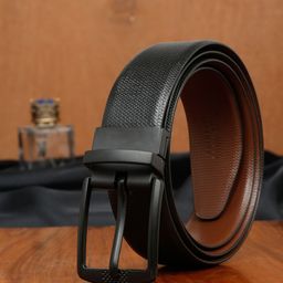 Teakwood Leathers Men Textured Leather Reversible Formal Belt-picture-20
