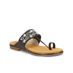 TRY FEET Women Printed Casual Open Toe Flats-picture-55
