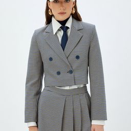 Koton Women Geometric Tailored Jacket-picture-4
