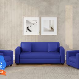 Lowkey Beige Fabric 3 + 1 + 1 Sofa Set-image-66