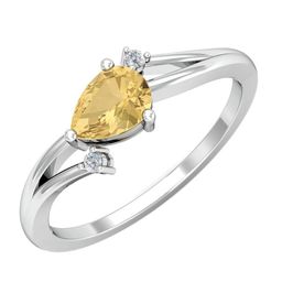 KUBERBOX 18KT White Gold Diamond-Studded & Topaz Ring- 2.67gm-image-85