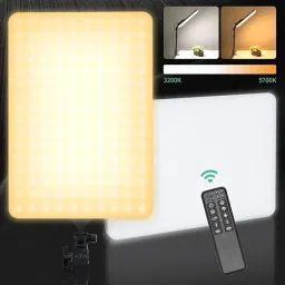 DawnRays 19 inch LED Panel Camera Light 3 Colors Dimmable Studio Vlog Camera Light Flash image 2