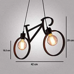 ayoulights (PACCK OF 2)Ceiling Pendant Lamp Black, Cycle Shape Hanging Lights (Pendant Lights) Lamp Shade image 3