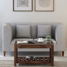 woodsworth from pepperfry Stigen Sheesham Wood Coffee Table In Scratch Resistant Provincial Teak Finish With Glass Top-picture-24