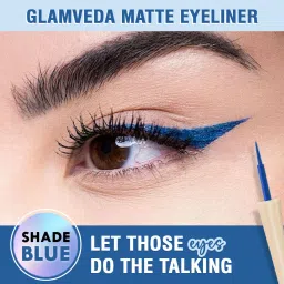 glamveda Super Matte Liquid Eyeliner Intense Blue | 24 hour Long stay | Quick Drying 4.5 ml image 4