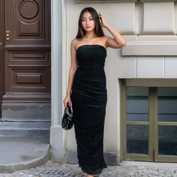 Stylecast X Hersheinbox Ruched Sculpt Strapless Bodycon Maxi Dress-image-2