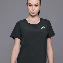 ADIDAS Perforated Slim Fit Adizero T-shirt with Stripe Detail-image-55
