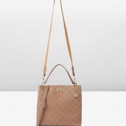 all about you Checked Structured Handheld Bag with image 2