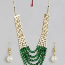 Anouk Gold-Plated Artificial Beads & Stones Jewellery Set image 2